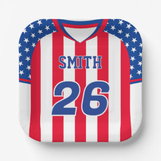 Personalised USA Soccer Jersey Plate | Custom Name