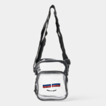 Personalised USA Soccer Pride Clear Stadium Bag