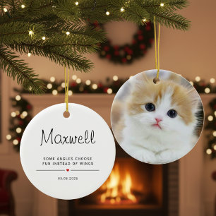 Personalised Using Pet's Photo & Name Ceramic Ornament