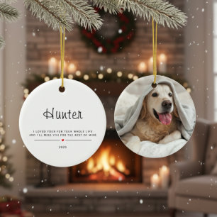 Personalised Using Pet's Photo & Name Ceramic Ornament