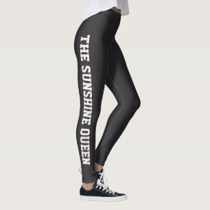 Personalised Vacation Classy Dark Grey Solid Ivory Leggings