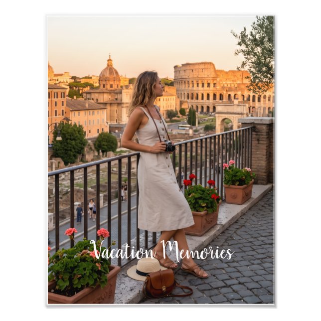Personalised Vacation Photo Frame Print (Front)