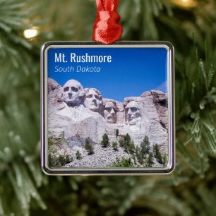 Personalised Vacation Photo Mt. Rushmore  Metal Ornament