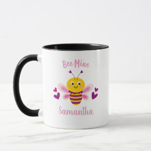 Personalised Valentine Bee Mine Mug