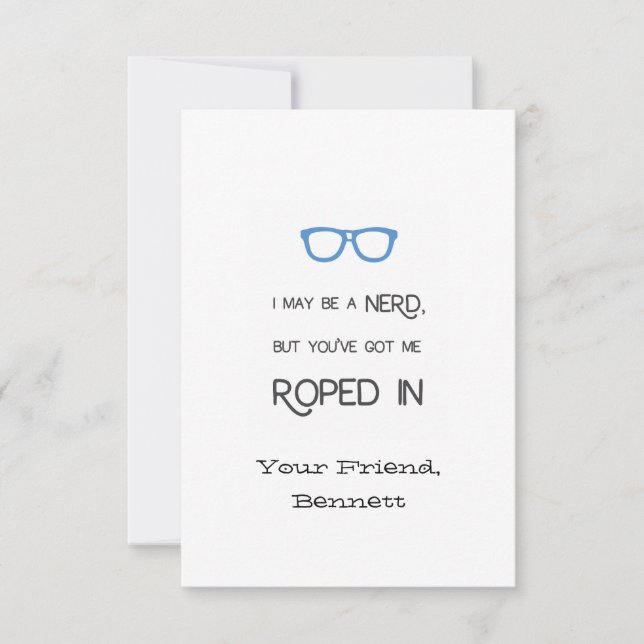 Personalised Valentine for Nerds Ropes (Front)