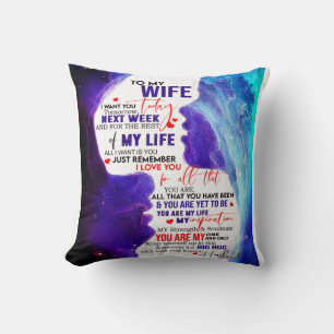 Personalised Valentine Gift For Wife From Husband Cushion