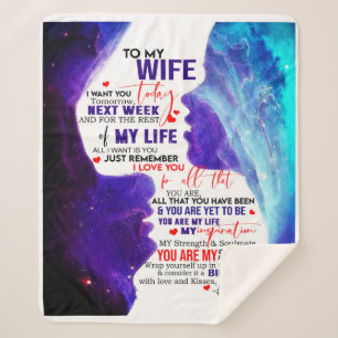 Personalised Valentine Gift For Wife From Husband Sherpa Blanket