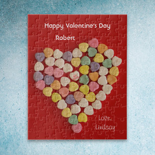 Personalised Valentine Jigsaw Puzzle Gift in Tin