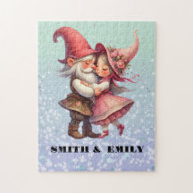 Personalised Valentine lovely couple Jigsaw Puzzle