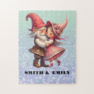 Personalised Valentine lovely couple Jigsaw Puzzle