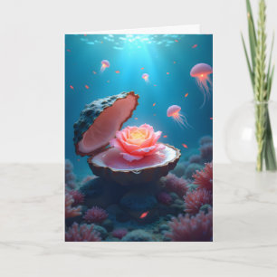 Personalised Valentine Oyster  Holiday Card