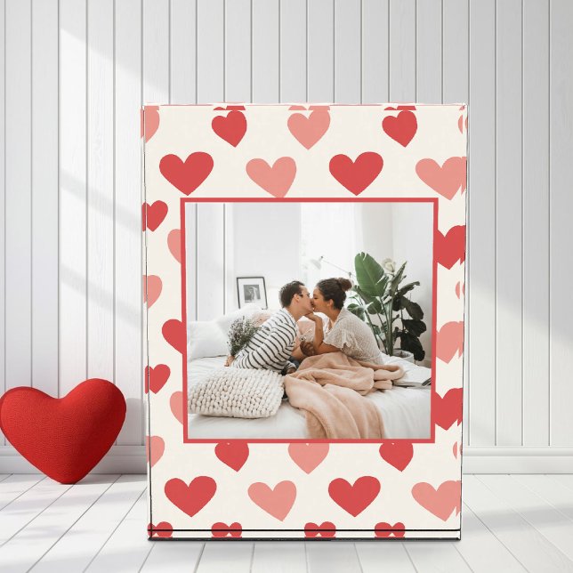 Personalised Valentine Photo Heart Acrylic Block (Creator Uploaded)