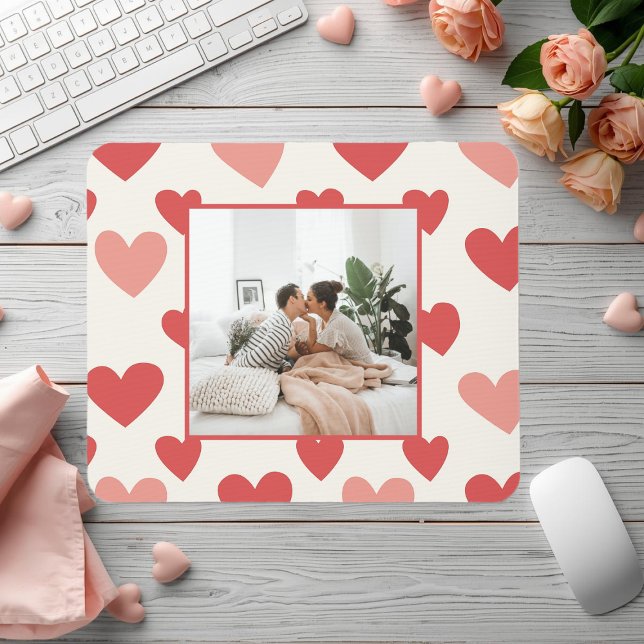 Personalised Valentine Photo Heart Mouse Pad (Creator Uploaded)