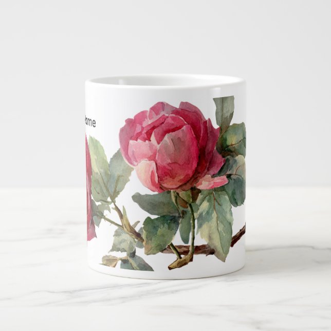 Personalised Valentine Rose Speciality Mug  (Front)