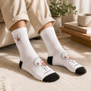 Personalised Valentine’s Couple Matching Crew Sock