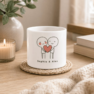 Personalised Valentine’s Couple Matching  Espresso Cup