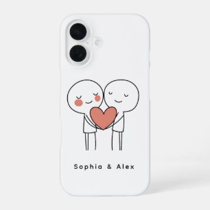 Personalised Valentine’s Couple Matching iPhone 16 Case