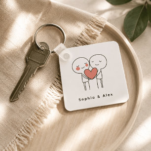 Personalised Valentine’s Couple Matching Keychain