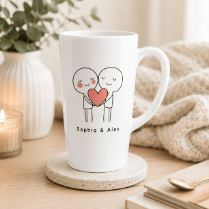 Personalised Valentine’s Couple Matching Latte Mug