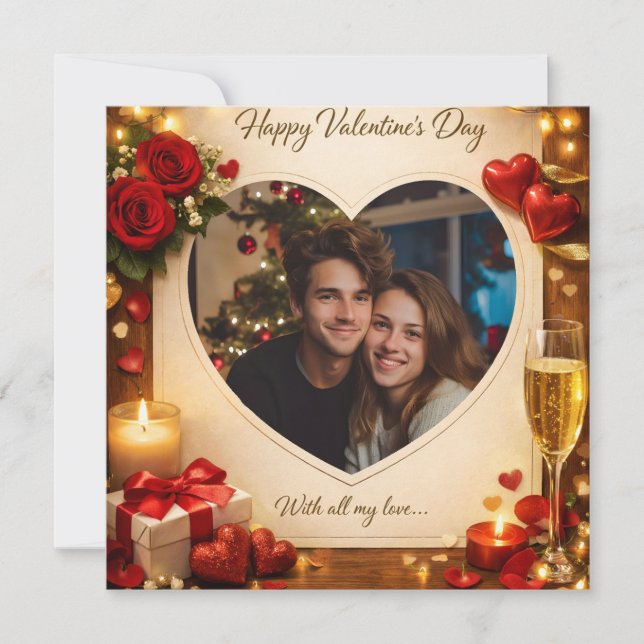 Personalised Valentine’s Day Card your Photo (Front)