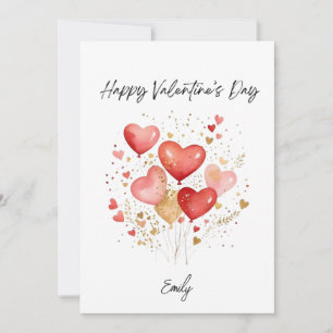 Personalised Valentine’s Day Heart Balloon Card