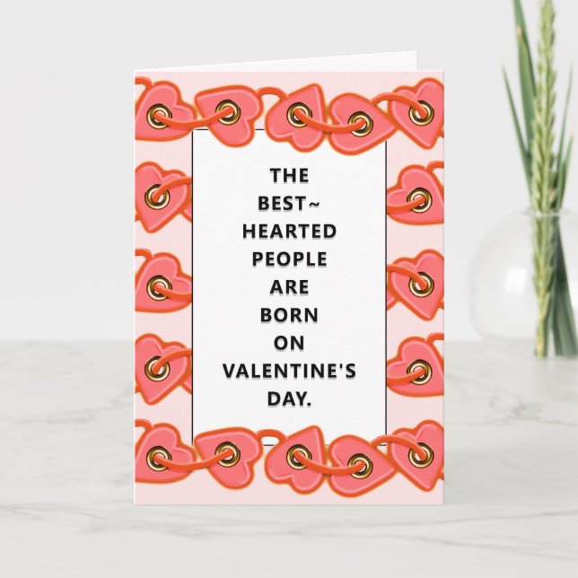 personalised Valentine's Day Birthday Card (Front)