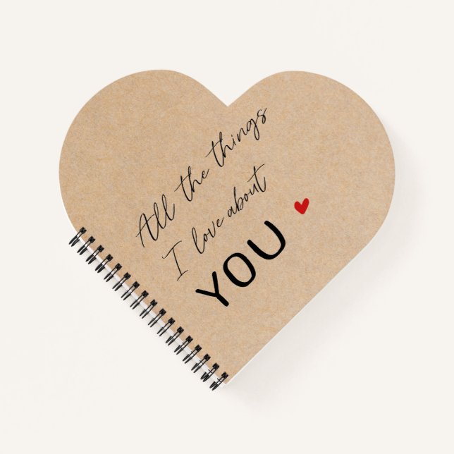 Personalised Valentines Day Gift for Boyfriend Notebook (Front)