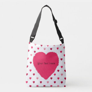 Personalised Valentines Day Heart Crossbody Bag