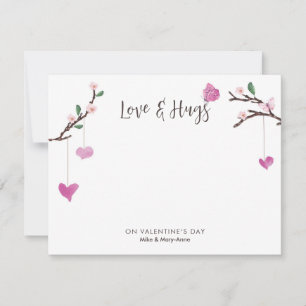 Personalised Valentines Day Note Card