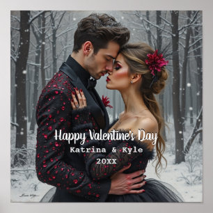 Personalised Valentine's Day Photo & Name Poster