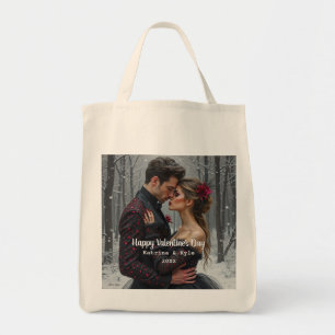 Personalised Valentine's Day Photo & Name  Tote Bag