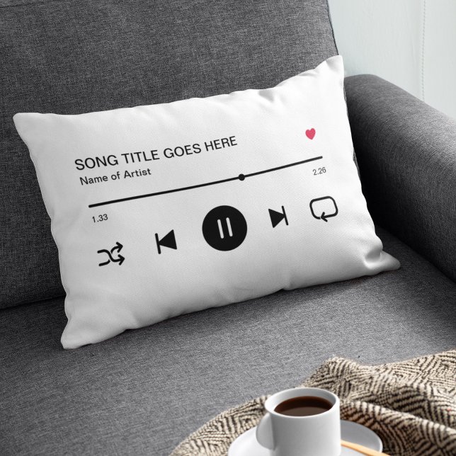Personalised Valentines Day Song Album Couple Decorative Cushion (Creator Uploaded)