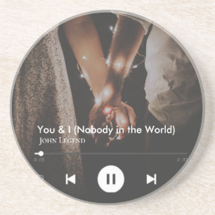  Personalised Valentine's Day Song Couple Photo  Coaster