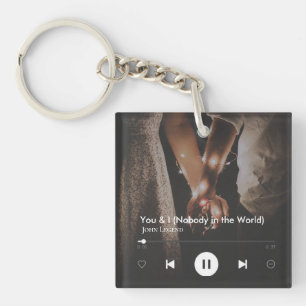 Personalised Valentine's Day Song Couple Photo Key Ring
