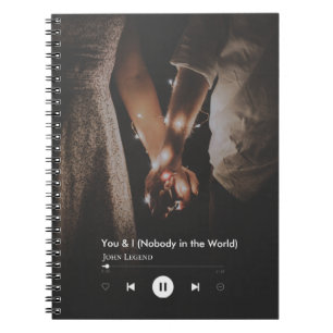 Personalised Valentine's Day Song Couple Photo Notebook