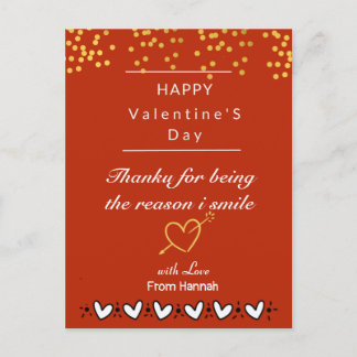 personalised valentine's day thank you  card