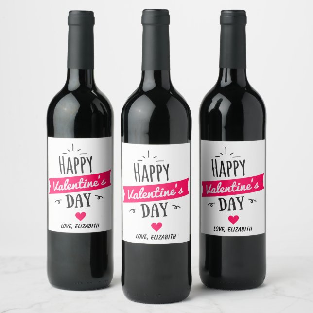 Personalised Valentine's Day Wine Label, Label (Bottles)