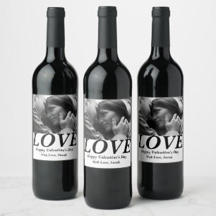 Personalised Valentine's Day Wine Label, Label