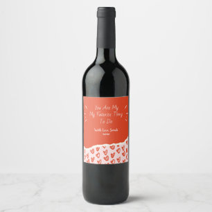 Personalised Valentine's Day Wine Label, Wine Label