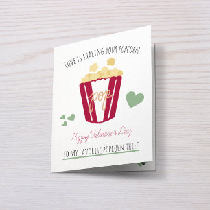 Personalised Valentine's Popcorn Love Card