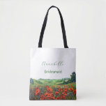 Personalised Valley Poppies Oil Design Bridesmaid Tote Bag<br><div class="desc">Personalised Valley Poppies Oil Design Bridesmaid Tote</div>