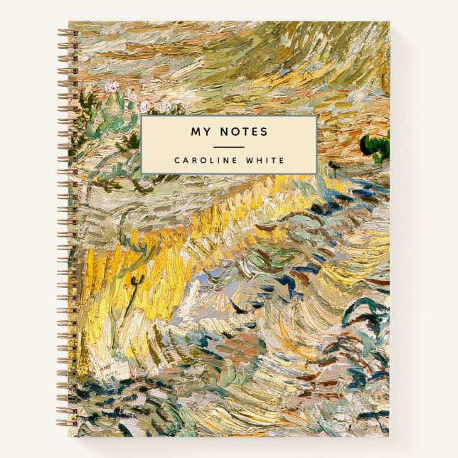Personalised Van Gogh Brush Strokes Notebook (Front)
