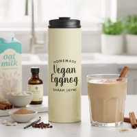 Personalised Vegan Eggnog Thermal Tumbler