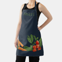 Personalised Vegetable Garden Blue Apron