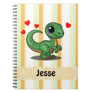 Personalised Velociraptor Dinosaur Notebook