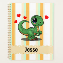 Personalised Velociraptor Dinosaur Planner