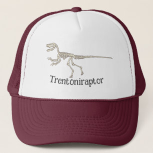 Personalised Velociraptor Name Trucker Hat