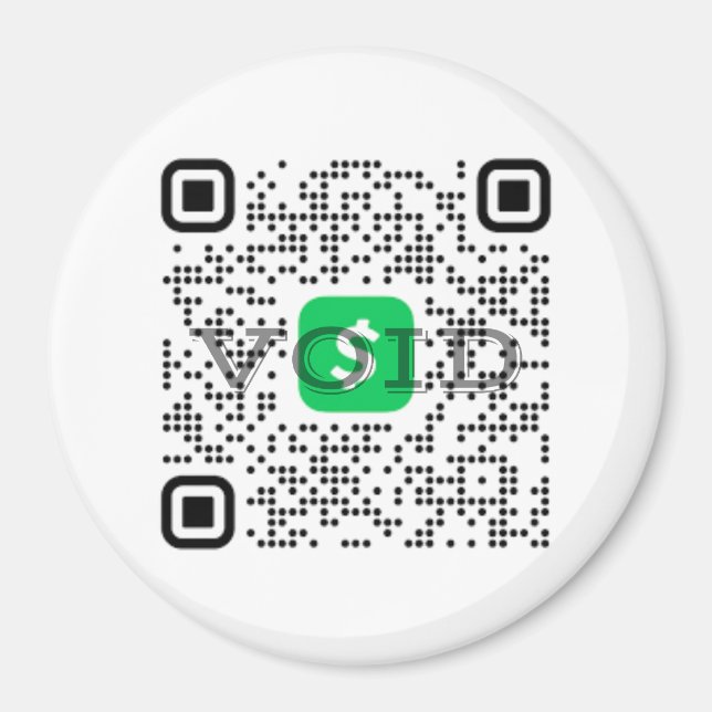Personalised Venmo QR Code Magnet (Front)