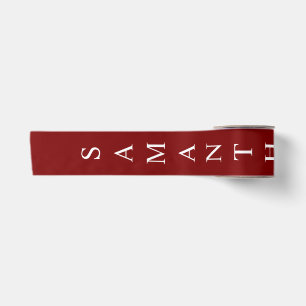 Personalised Vertical Name Satin Ribbon