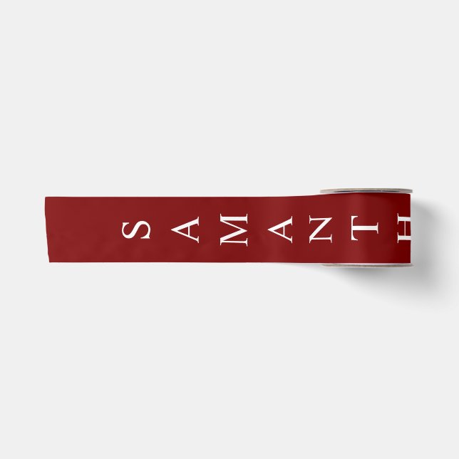 Personalised Vertical Name  Satin Ribbon (Front)